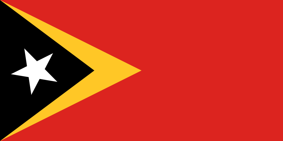 Timor Leste Flag Timor Leste national flag - official symbol of Australia And Oceania